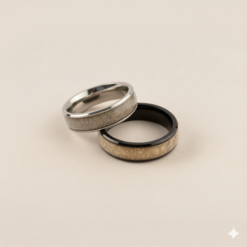 Tuhast kanaliga sõrmus 4mm