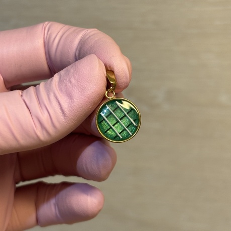 Ümmargune ripats 12mm, ülekullatud 925 hõbe (valge, roosa, kollane kuld)