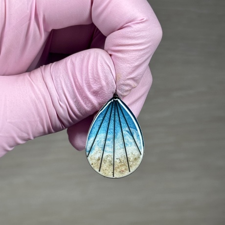 Tilgakujuline ripats 18x25mm, ülekullatud 925 hõbe (valge, roosa, kollane kuld)