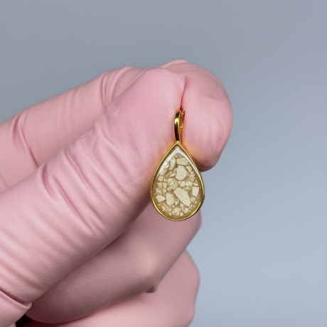 Tilgakujuline ripats 8x12, ülekullatud 925 hõbe (valge, roosa, kollane kuld)